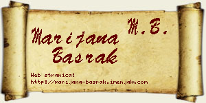 Marijana Basrak vizit kartica